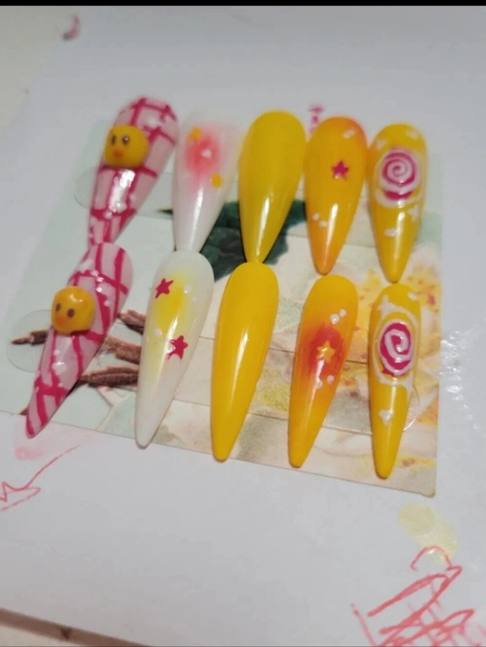 Stray Kids Skzoo (Bbokari) Inspired Acrylic&Gel Nail Set
